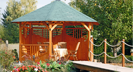 Gartenhaus in der Sonne